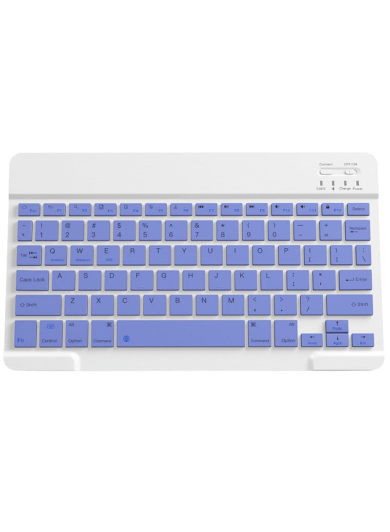 Wireless Bluetooth Rechargeable Keyboard, Multi-Device Universal  , Portable Keyboard, Suitable for iOS Android, Windows iPad, Tablets MacBook (Purple) - Image 1
