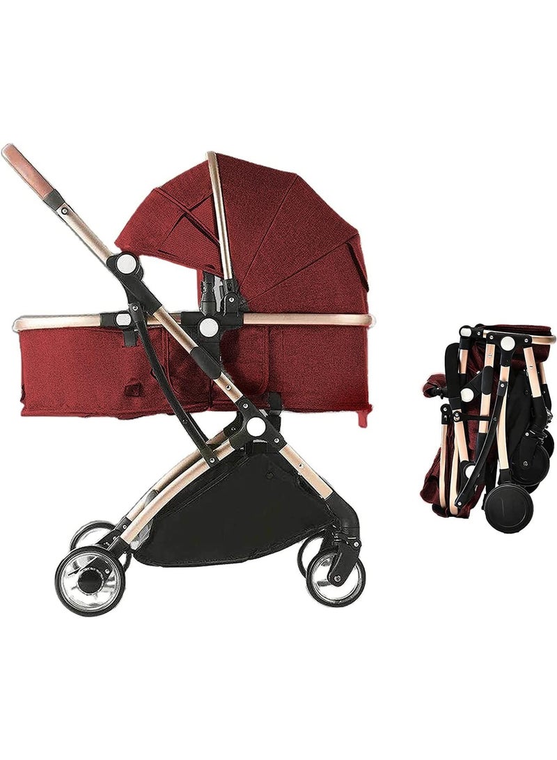 3 in 1 Infant Baby Stroller with Reversible Seat and Canopy