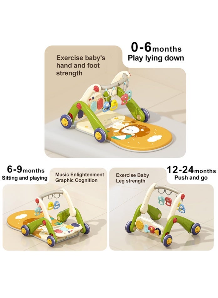 VIVAKIDS 3-in-1 Baby Walker with Music & Activity Center | Infant to Toddler Growth Play Gym | Push Walker for 0-24 Months | Lay, Sit & Walk | Boys & Girls Baby Toy (Multicolor) - Image 3