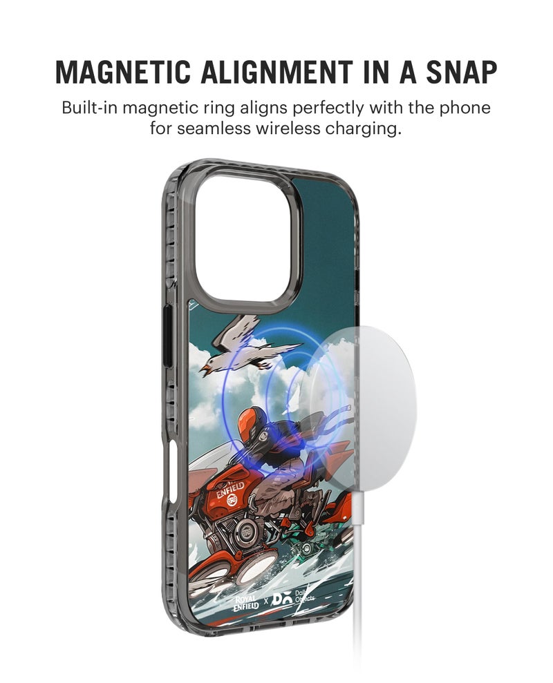 DailyObjects Freedom Life Freedom Ride Stride 2.0 Magnetic Case Cover Compatible with iPhone 16 Pro Max | Wireless Charging Slim Back Cover | 2 Layer Edge Protection & Shockproof - Image 3
