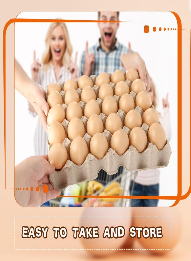 ٢٤ علبة بيض مسطحة من ورق اللب، ٣٠ خلية، صناديق بيض ورقية قابلة للتحلل الحيوي، صواني بيض متينة وقابلة للتكديس للمطبخ، السوبر ماركت، المزرعة، المطعم - Image 4