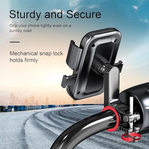 coku Mobile Holder for Bike Universal Mobile Stand for Bike Handle with 360° Rotation Phone Stand for Motorcycle, Bicycle Compatible with 4.7 to 7 inch Smartphones (Black) - Image 5