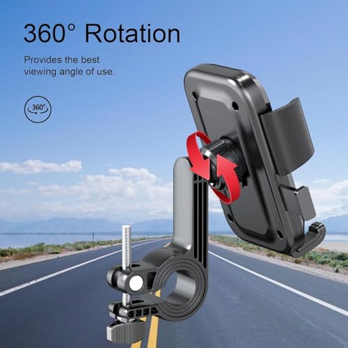 coku Mobile Holder for Bike Universal Mobile Stand for Bike Handle with 360° Rotation Phone Stand for Motorcycle, Bicycle Compatible with 4.7 to 7 inch Smartphones (Black) - Image 4
