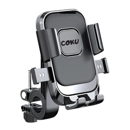 coku Mobile Holder for Bike Universal Mobile Stand for Bike Handle with 360° Rotation Phone Stand for Motorcycle, Bicycle Compatible with 4.7 to 7 inch Smartphones (Black) - Image 1