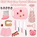 Deabolar 19PCS Kids Cooking Sets Real with Kids Knife Set for Real Cooking Kid Safe Knife Set for Real Cooking with Kids Cutting Board and Knife Set Toddlers Kitchen Tools Kids Chef Hat and Apron - Image 4