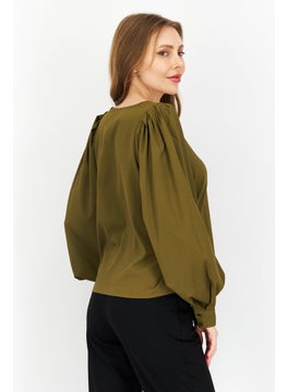 Women Bateau Neck Long Sleeves Solid Top, Olive - pzsku/ZB99E99F6276BC337D24FZ/45/_/1727187699/5296bc10-08cd-4718-8982-c77e2a69843c