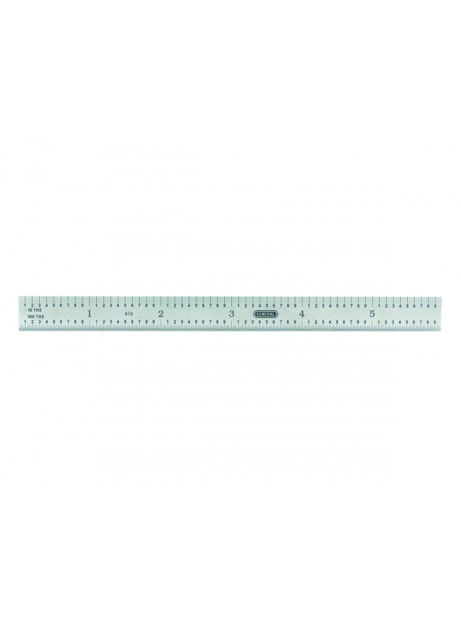 General Tools General Tools Flexible 6-Inch Straight Edge Ruler #616, Stainless Steel - 4 Graduations 1/32 inch, 1/64 inch On One Side, 1/10, 1/100 On The Other Side  - Image 1