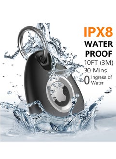 Generic Case for AirTag, IPX8 Waterproof Keychain Holder Compatible with Apple Air Tag Case for Dog/Cat/Luggage (Black)  - Image 2