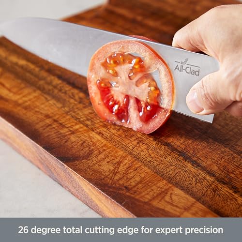 All-Clad Forged German Stainless Steel Knife Set and Acacia Wood Block 12 Piece, Fully Forged, Expert Precision, Knife Set, Cookware Knife Block Set, Kitchen Knives, Ultra Sharp, Kitchen Utensils - Image 5