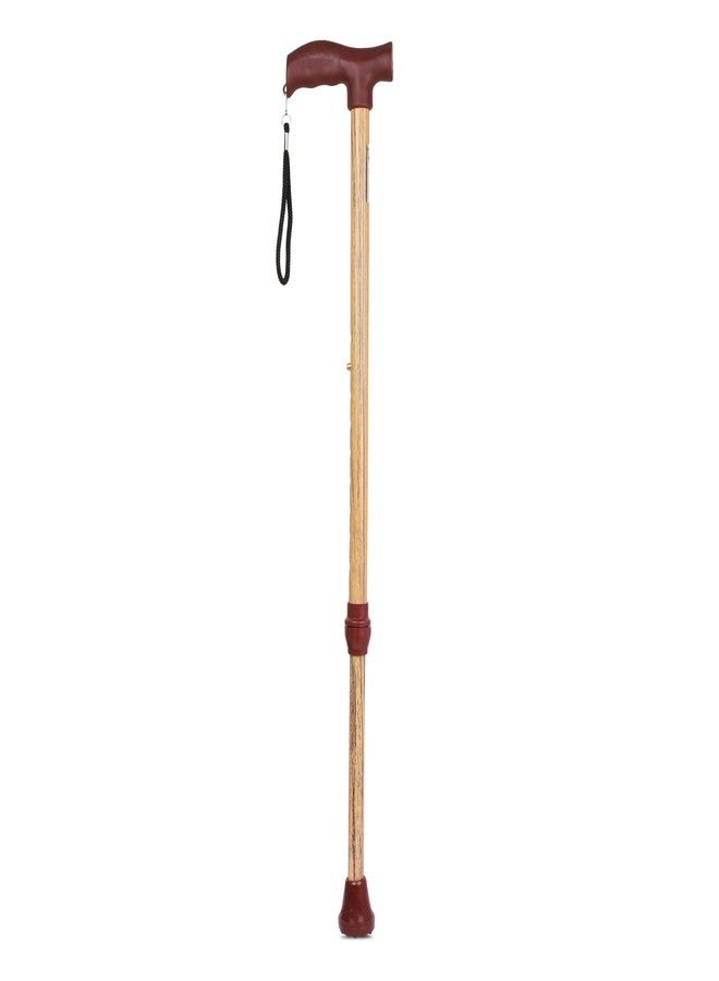 iwalk; Changing Lives iWalk Wooden Style Coated Premium Walking Stick for Old People, Adult Men/Women & Physically Challenged | Adjustale Height - Image 1