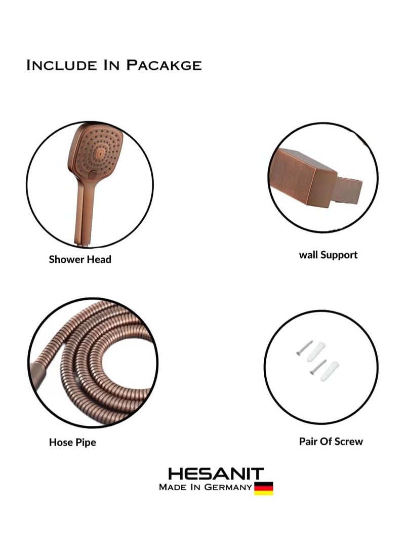 HESANIT HESANIT Infinity Bathroom Hand Shower With Pipe 150cm And Fittings - Oil Rubbed Bronze 7002HS ORB  - Image 4