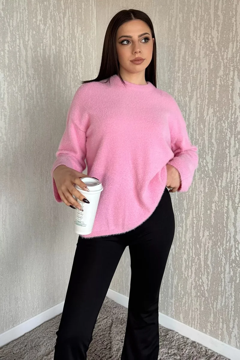 Gülseli Gulseli Crew Neck Women's Bearded Knitwear Sweater