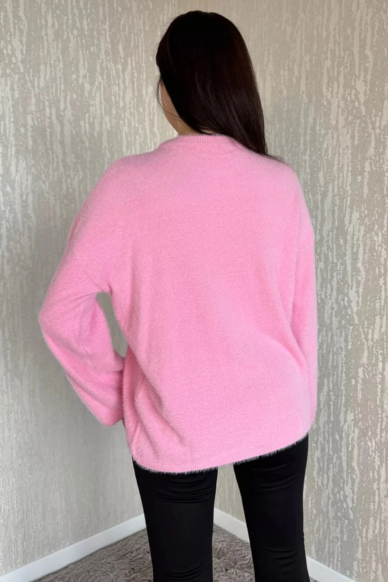Gülseli Gulseli Crew Neck Women's Bearded Knitwear Sweater