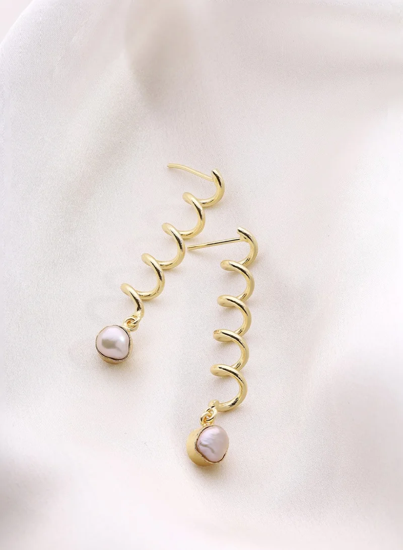 Priyaasi Artificial Beads Beaded Contemporary Drop Earrings