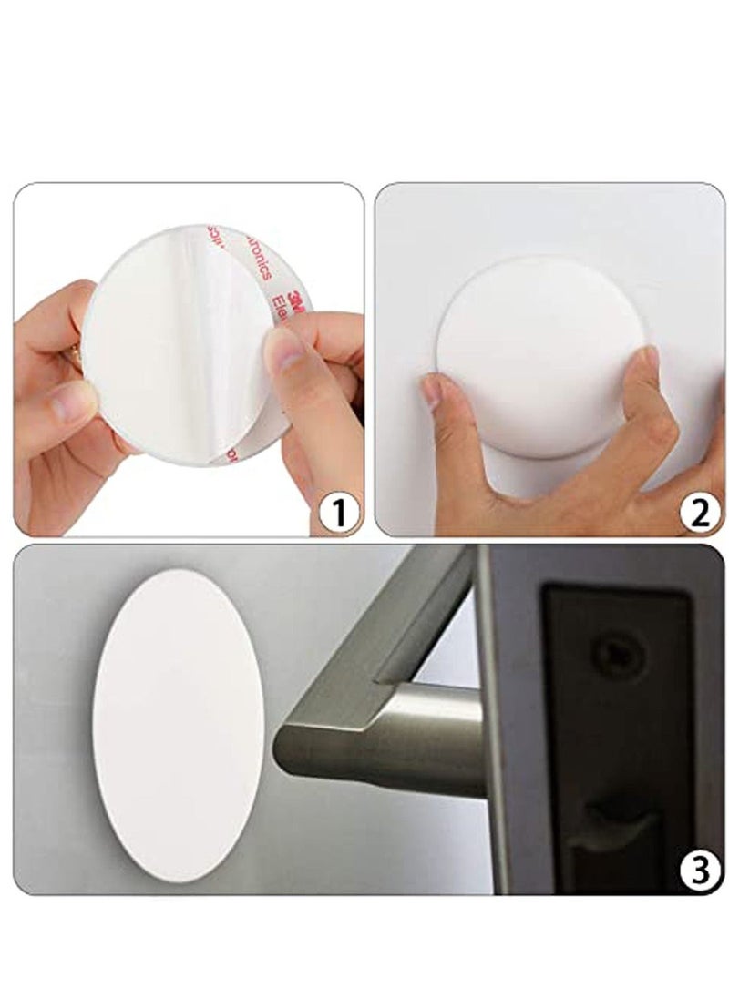 Door Stopper Wall Protector, 4 Pcs Silicone Door Knob Wall Bumper Guard with Self Adhesive for Protecting Wall, Door Handle, Refrigerator Door - Image 3