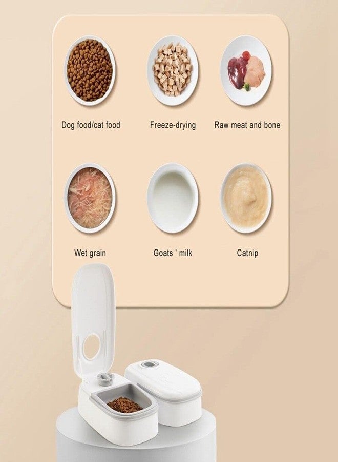 Sakar Automatic Pet Feeder with Timer | 1-48 Hour Programmable Food Dispenser 2 Bowls Portion Control Auto for Cats & Dogs Stainless Steel Timed Feeding Small Pets - Image 4