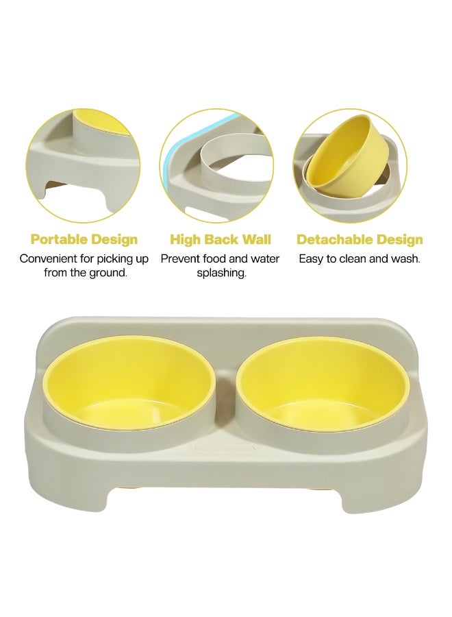 أن ان سي بيتس وعاء مزدوج للحيوانات الأليفة للقطط والكلاب الصغيرة، وعاء متين من مادة البولي بروبيلين للكلاب بتصميم محمول، تصميم قابل للفصل، وتصميم مضاد للانقلاب، مناسب للاستخدام الداخلي/الخارجي، 30 سم - Image 3