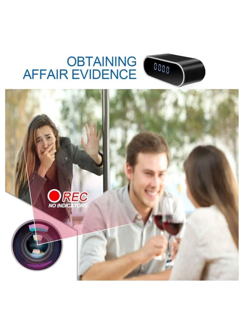 Generic - 4K Hidden Spy Camera Clock- HD 1080P Smart WiFi Clock Hidden Camera Wireless Nanny Cam with Night Vision, Motion Detection Alert, Remote Watching Live Streaming for Home/Office Indoor Monitoring - Image 1