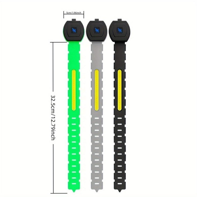 Green Outdoor Running Light Emergency USB Charging 3 Mode LED Sports Light Anti Slip Design Adjustable Wrist Ankle Strap Suitable For Running Night Hiking Safety - Image 2