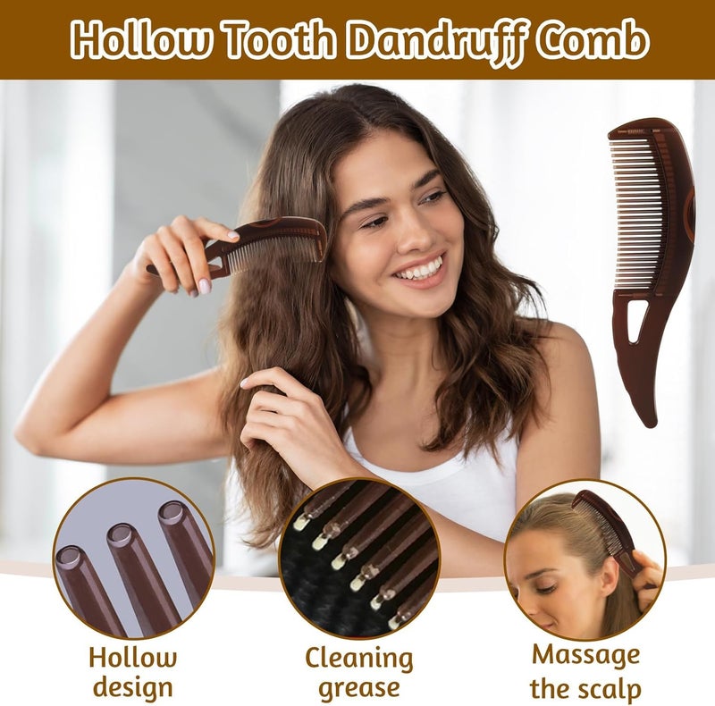 Suicune 2 Pcs Scalp Comb for Dandruff RemovalHollow Tooth Lice Comb for The Effective Removal of Dandruff and Lice Lice Combs for Women Men - Image 3