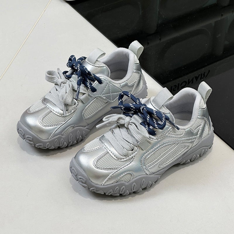 2025 Children'S Shoes Breathable Mesh Girls' Shoes German Training Shoes Running Shoes Boys Dirt Resistant Casual Shoes Student Edition - Image 1