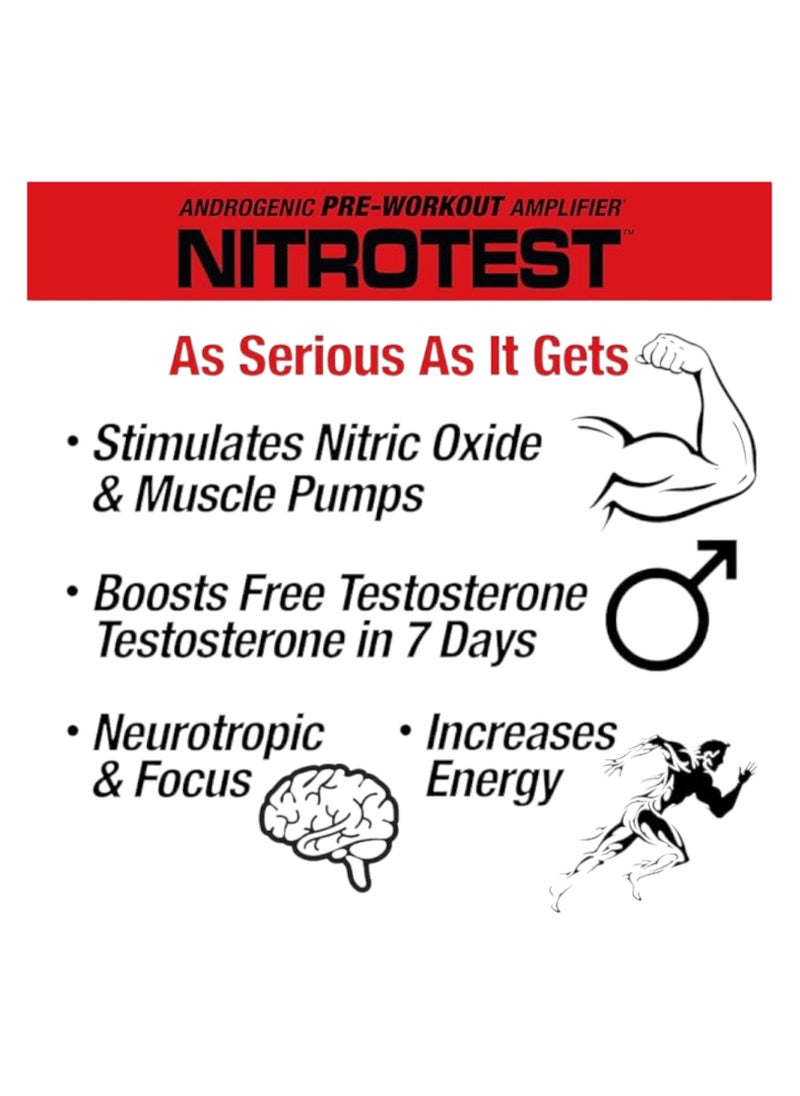 Nitrotest, Androgenic Pre-Workout Amplifier, Rocket Pop Flavour, 30 Servings - pzsku/ZB99F4CFD053094818047Z/45/_/1702903418/933caf0f-efa0-443b-aed2-10d31d2a9765