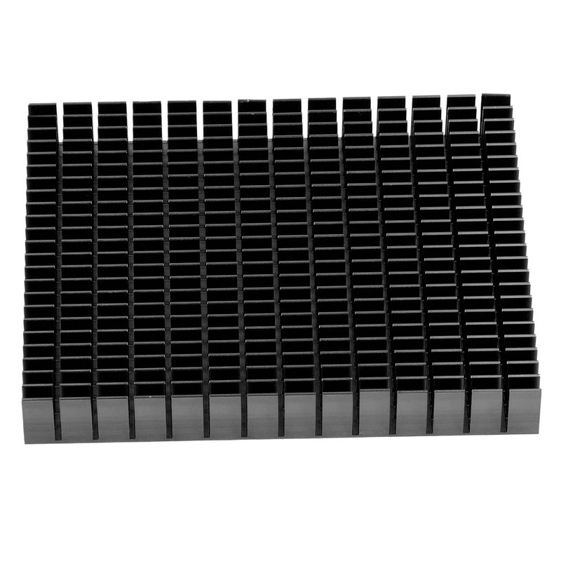 مشتت حرارة أسود من الألومنيوم 120 مم 150x120x20 مم لتبريد وحدة المعالجة المركزية ومضخم الطاقة واللوحات الإلكترونية - Image 1