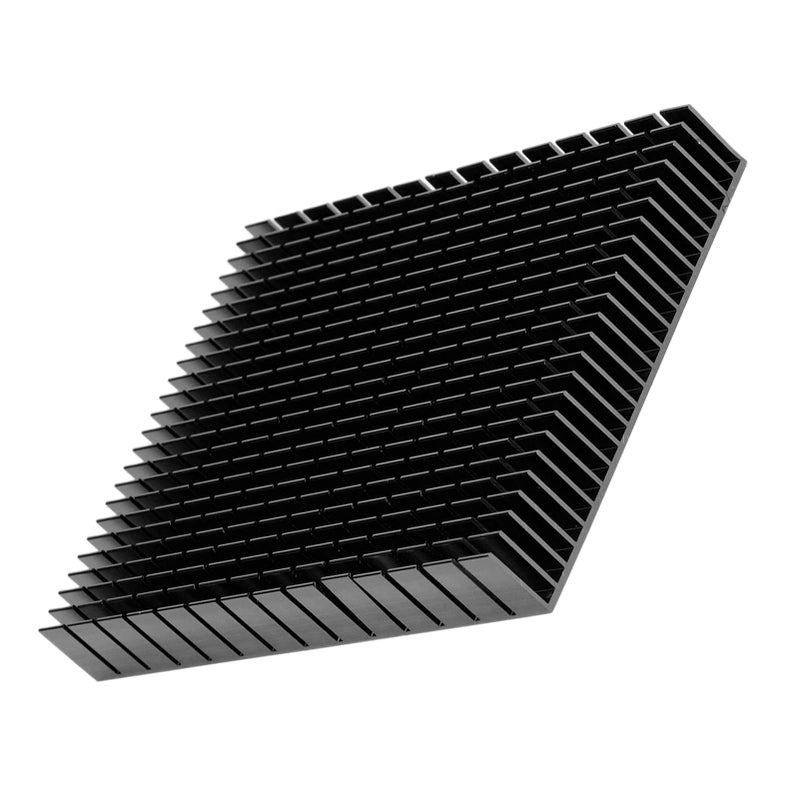 مشتت حرارة أسود من الألومنيوم 120 مم 150x120x20 مم لتبريد وحدة المعالجة المركزية ومضخم الطاقة واللوحات الإلكترونية - Image 4