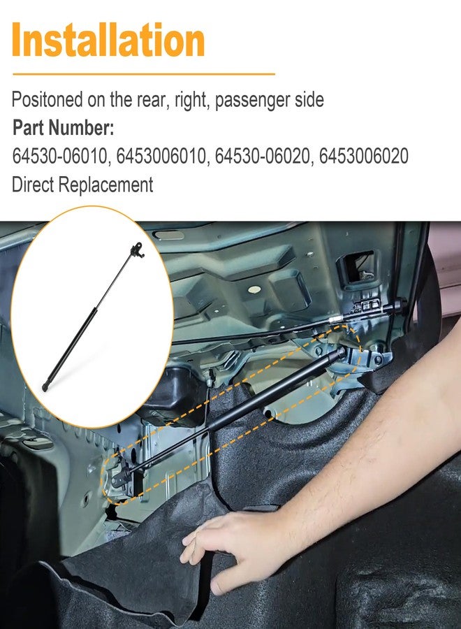 Jetuplusllc دعامة امتصاص الصدمات لغطاء صندوق الأمتعة الخلفي الأيمن، أسطوانة رفع باب الأمتعة 64530-06010 64530-06020، متوافقة مع تويوتا كامري 2.5 لتر و3.5 لتر موديلات 2018-2025 - Image 5