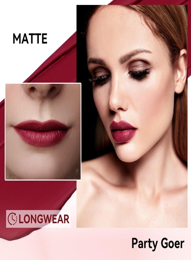 إف في أحمر شفاه سائل مطفي من إف في، يدوم طويلاً، غني بالأصباغ، لا يترك أثراً ومقاوم للماء، أحمر شفاه مقاوم للتلطخ للنساء، نباتي ولم يُختبر على الحيوانات، مناسب للحفلات - مطفي - Image 4