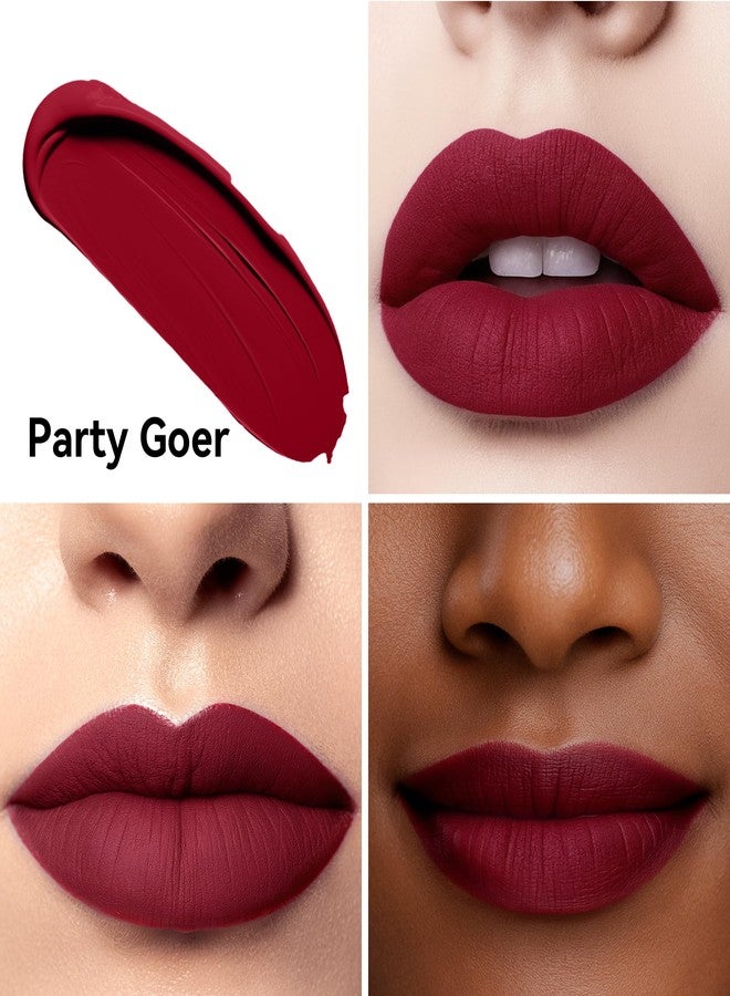 إف في أحمر شفاه سائل مطفي من إف في، يدوم طويلاً، غني بالأصباغ، لا يترك أثراً ومقاوم للماء، أحمر شفاه مقاوم للتلطخ للنساء، نباتي ولم يُختبر على الحيوانات، مناسب للحفلات - مطفي - Image 2