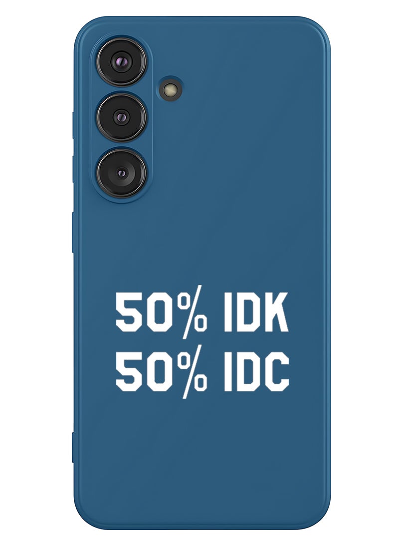 Theodor Protective Slim Fit Case Liquid Silicone Cover with Full Body Protection Anti-Scratch Shockproof Case For Samsung Galaxy S25 (Blue) - IDK IDC - White - Image 1