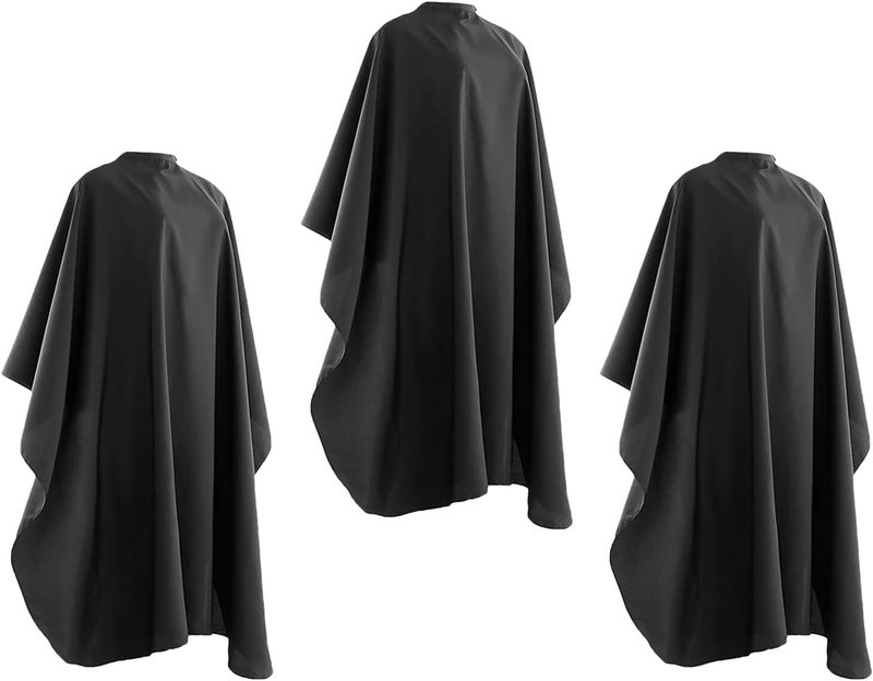3pcs Waterproof Haircut Barber Capes with Snap Closure, 120x150cm Hairdressing Styling Cloaks for Salon Clients Adults Men and Women Hair Dye Protection - Image 1