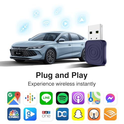 CarlinKit MiNi Ultra Wireless CarPlay & Android Auto Adapter - Plug & Play USB-A/USB-C Upgrade for Wired Cars | Retains OEM Mic, Sound Quality & Controls | OTA Updates - Image 2