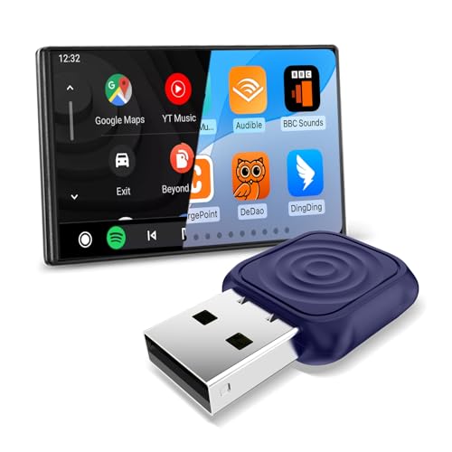 CarlinKit MiNi Ultra Wireless CarPlay & Android Auto Adapter - Plug & Play USB-A/USB-C Upgrade for Wired Cars | Retains OEM Mic, Sound Quality & Controls | OTA Updates - Image 1