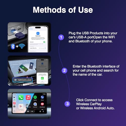 CarlinKit MiNi Ultra Wireless CarPlay & Android Auto Adapter - Plug & Play USB-A/USB-C Upgrade for Wired Cars | Retains OEM Mic, Sound Quality & Controls | OTA Updates - Image 5