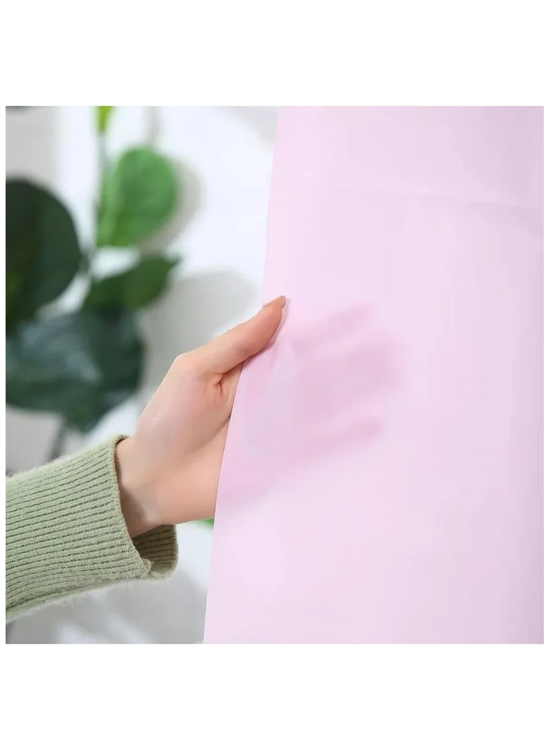 كويزين أرت ستارة حمام مقاومة للماء  سم ×  سم مقاومة للعفن مع  خطاف - وردي