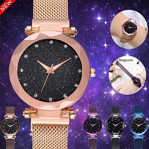 Acnos® Premium 4 Colors Magnet Strap Analogue Women's and Girls Watch Sweet Heart 4 Colors Bracelet Combo for Girl's & Women's Watch (Set of 2) (Rose Gold-4 Point) - Image 5