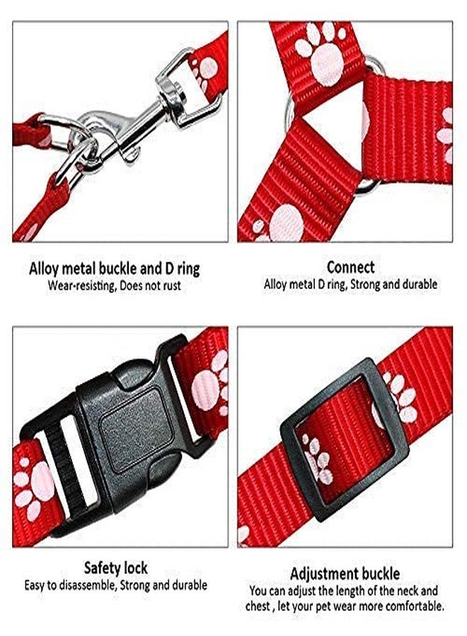 Paripuran paw Print Leash and Harness Set for Small & Medium Puppy and Small Dogs (Color Red) 01 - Image 4