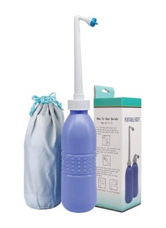 TEGRILO 650 ml Large Portable shattaf Bidet Bottle Handheld Travel Toilet shataf Hand Spray Seat WaterBlue, Type : BidetMaterial : Plastic  - Image 1