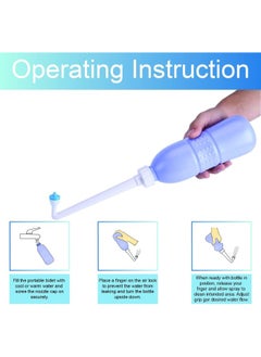 TEGRILO 650 ml Large Portable shattaf Bidet Bottle Handheld Travel Toilet shataf Hand Spray Seat WaterBlue, Type : BidetMaterial : Plastic  - Image 4