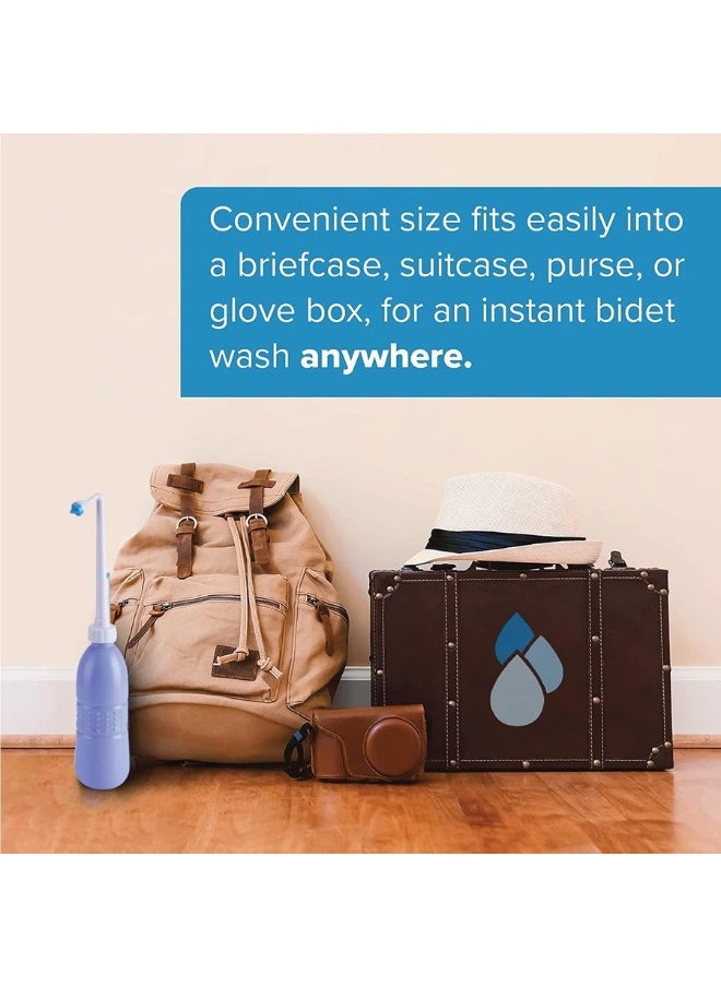 TEGRILO - 650 ml Large Portable shattaf Bidet Bottle Handheld Travel Toilet shataf Hand Spray Seat WaterBlue, Type : BidetMaterial : Plastic - Image 1