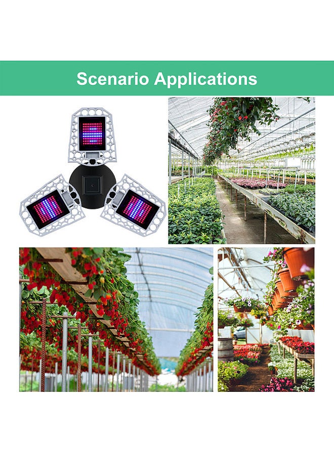 Generic Plant Lights Triple Leaf Folding Red and Blue Spectrum Waterproof Plant Grow Lights Greenhouse Nursery Plant Lights  - Image 4