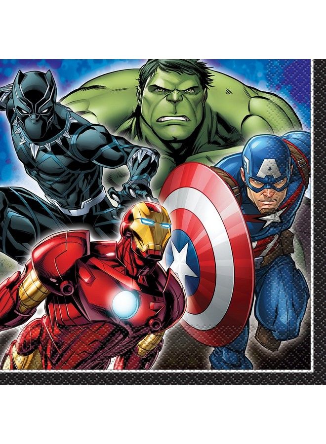 Unique Marvel Avengers Luncheon Paper Napkins ; 6.5" X 5" ; 16 Pcs - Image 1