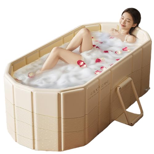 Houtclort Foldable Bathtub for Adult Large 59'in Collapsible tub Portable Bathtub for Bathroom Folding SPA Tub for Shower Stall, Ideal for Small Spaces - Image 1