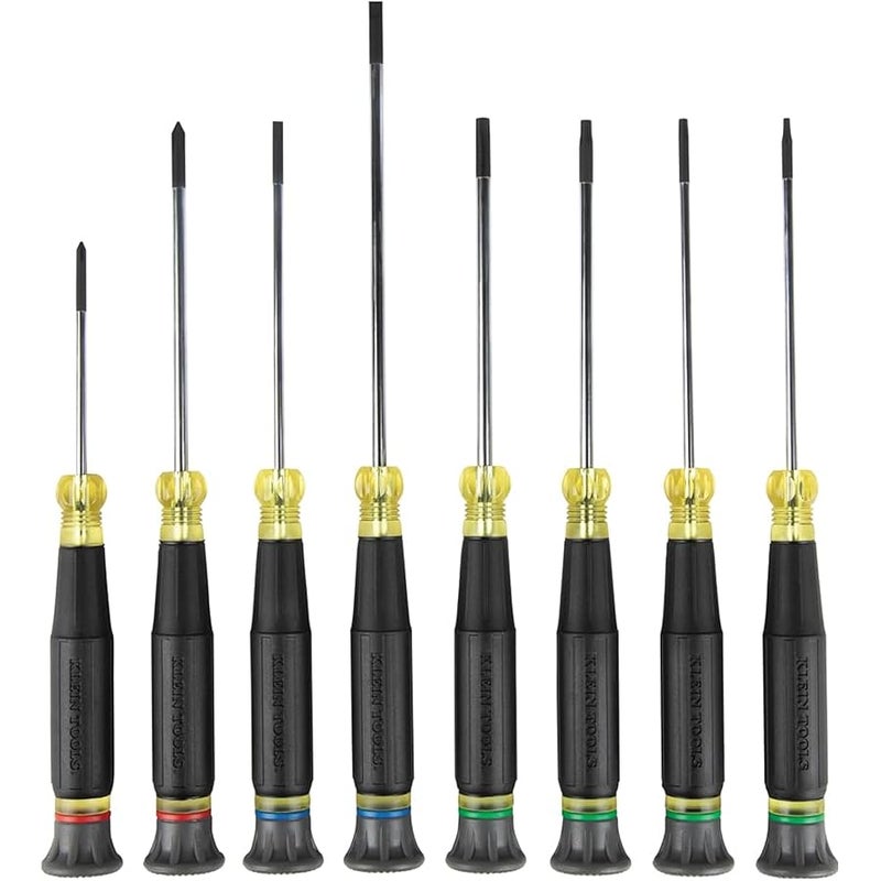 Klein Tools 85617 Mini Precision Screwdriver Set, Slotted, Phillips, TORX, Cushion-Grip Handles, Ideal for Terminal Blocks, Electronics - Image 1