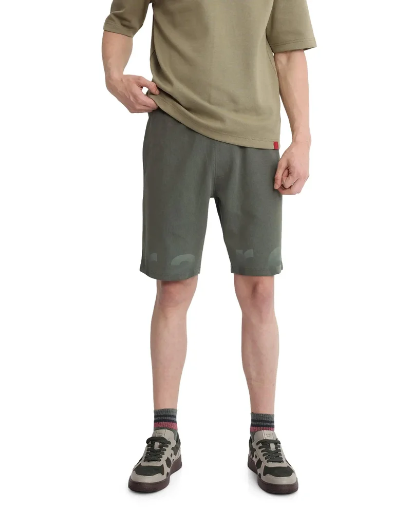 Rare Rabbit Men's Typography Print Drawstring Shorts