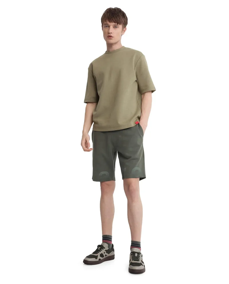 Rare Rabbit Men's Typography Print Drawstring Shorts