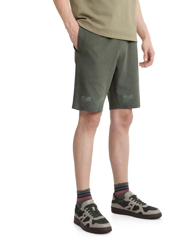 Rare Rabbit Men's Typography Print Drawstring Shorts