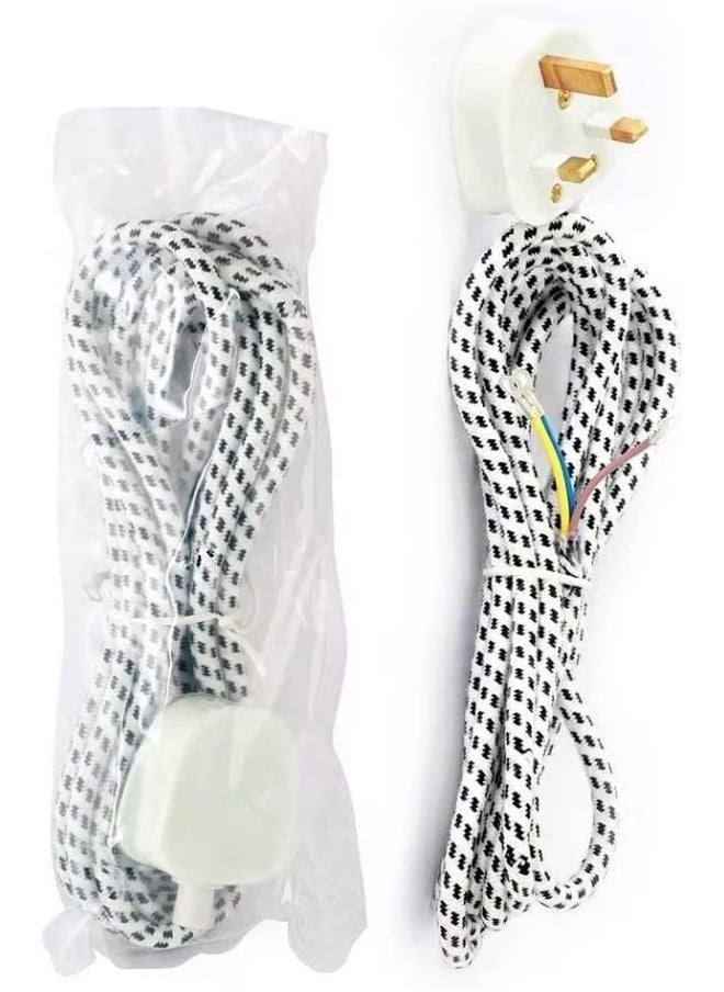 melfi Melfi Electric Iron Cord 13 Amp 3 Core Steam Generator/Dry Iron Mains Power Cable Flex Lead + Uk Plug 3 Meter  - Image 3